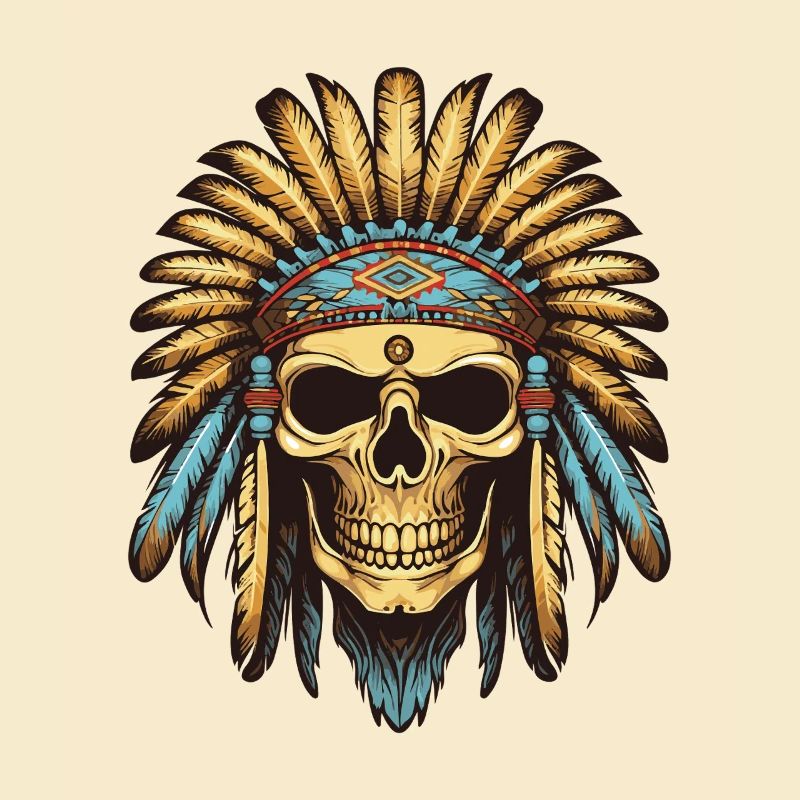 Apache Indianer Häuptling Totenkopf