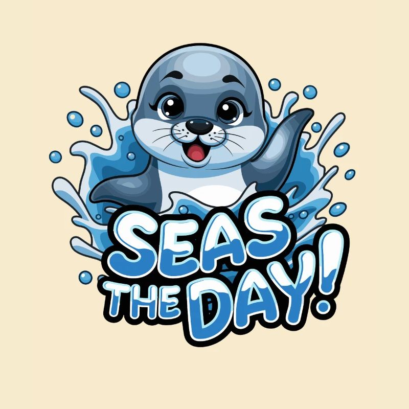 Experience the day with a cheerful seal -