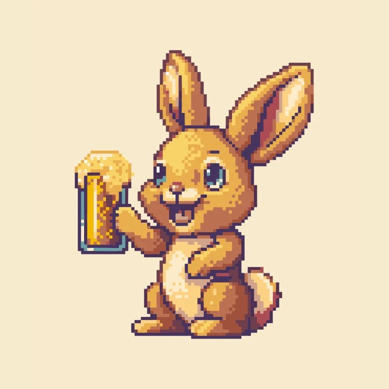 Hase Pixel Bier