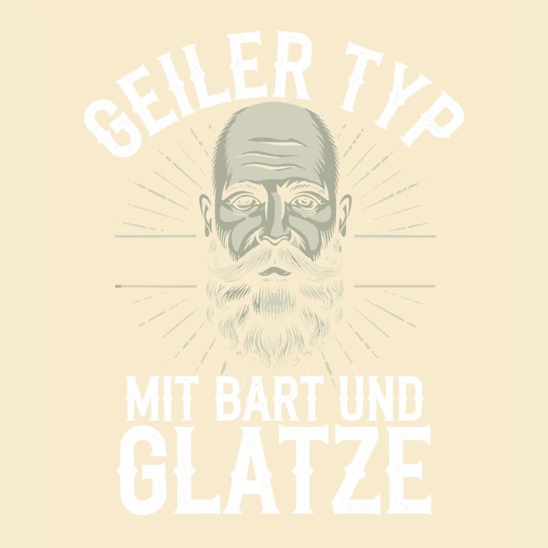 Geiler Typ Mit Bart & Glatze Glatzkopf Bartträger