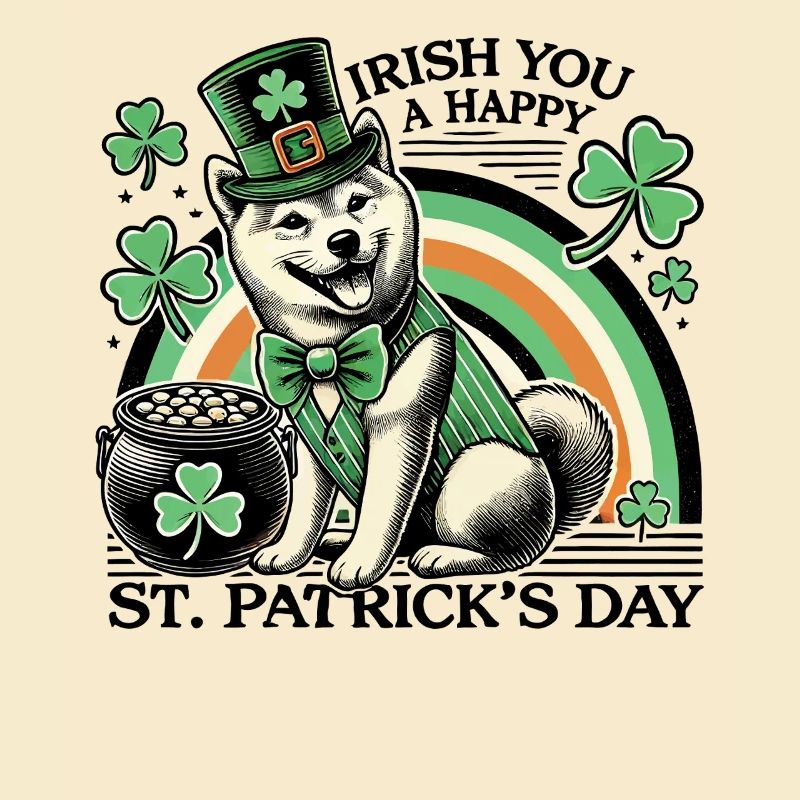 Joyeux chien de la Saint-Patrick