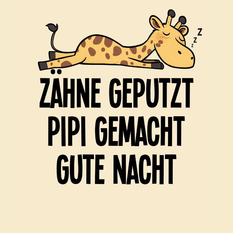 Humorous Sleep Giraffe Teeth Brushed Gift
