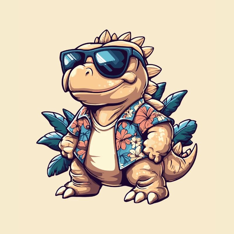 Dinosaur stegosaurus summer