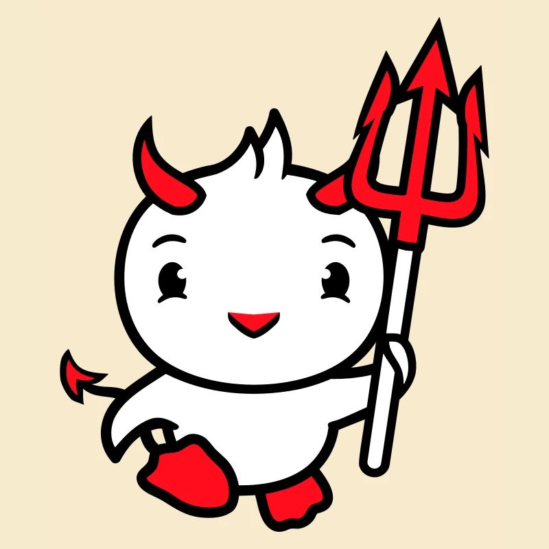 bird devil horns satan trident hell evil cool