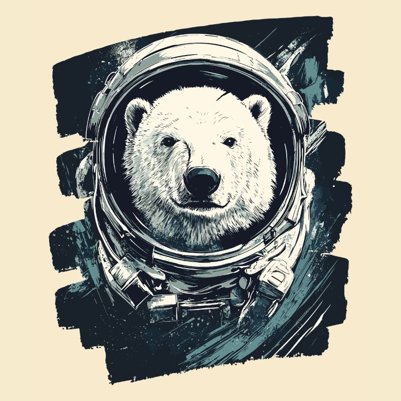 Eisbär Astronaut