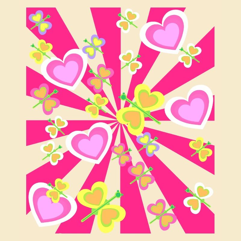 Spring Heart Hearts Summer Summertime Retro 80s