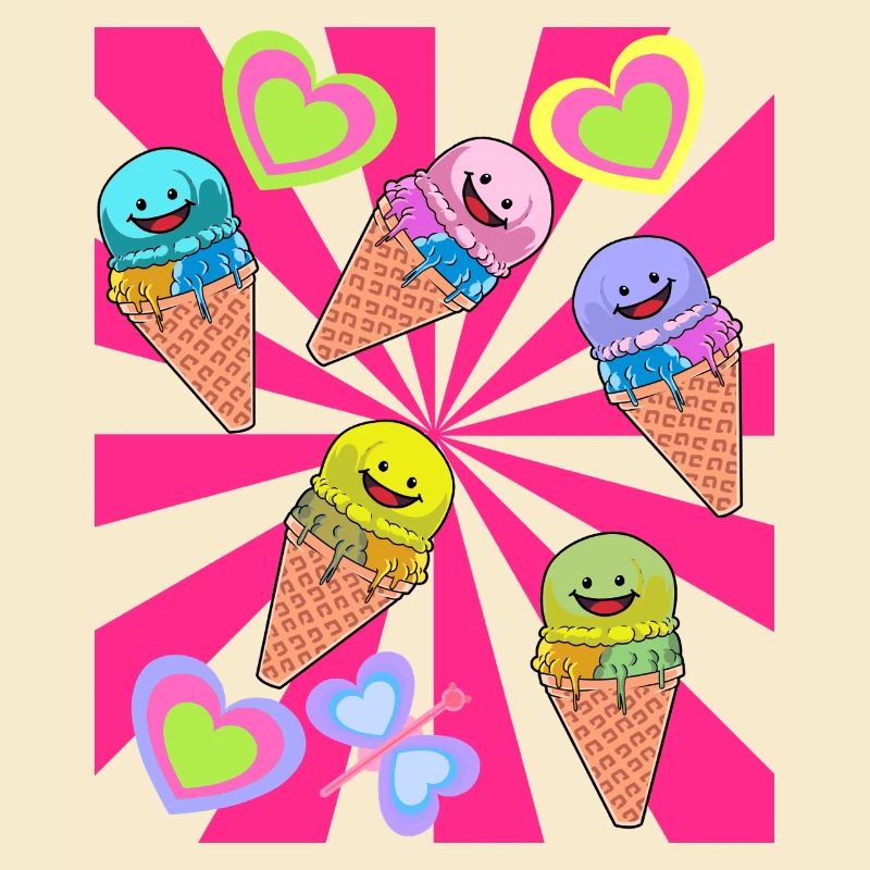 Eis Eiskrem Eiscrem Retro 80er 90er Sommer