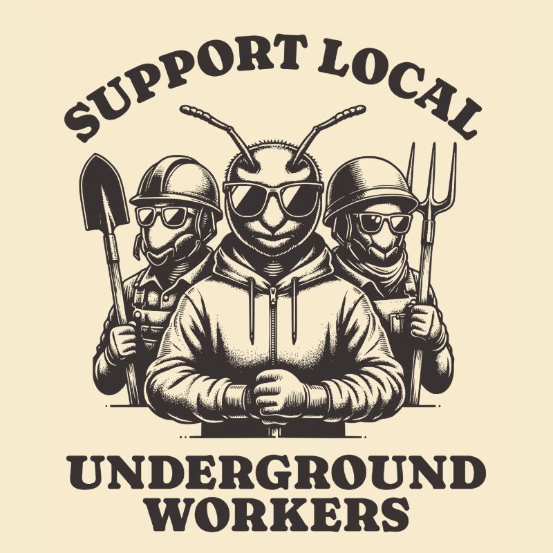 Support Local Underground Workers Lustiges Ant