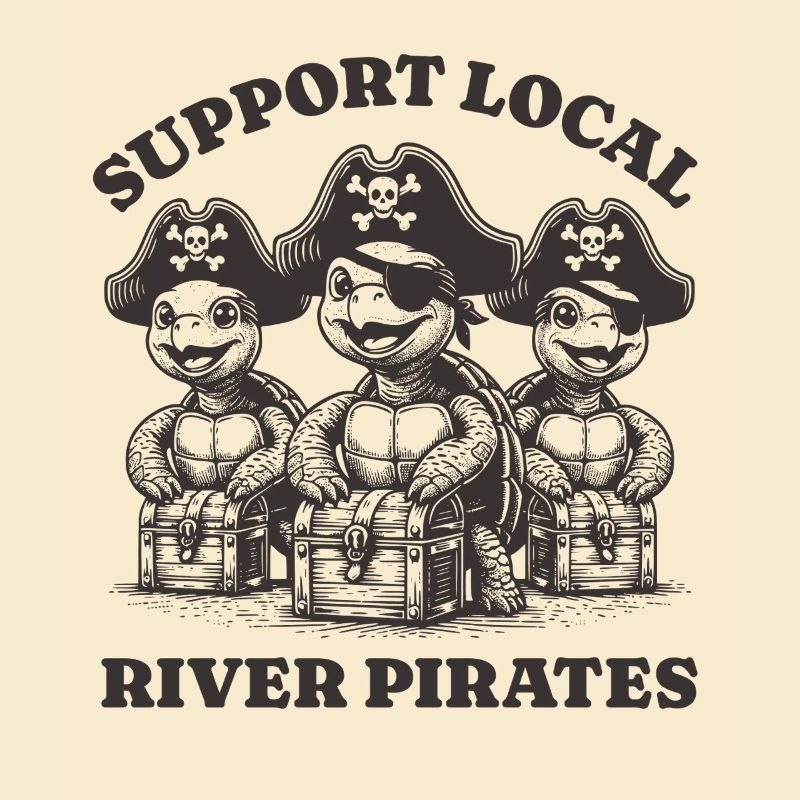 Support Local River Pirates Lustiges Turtle