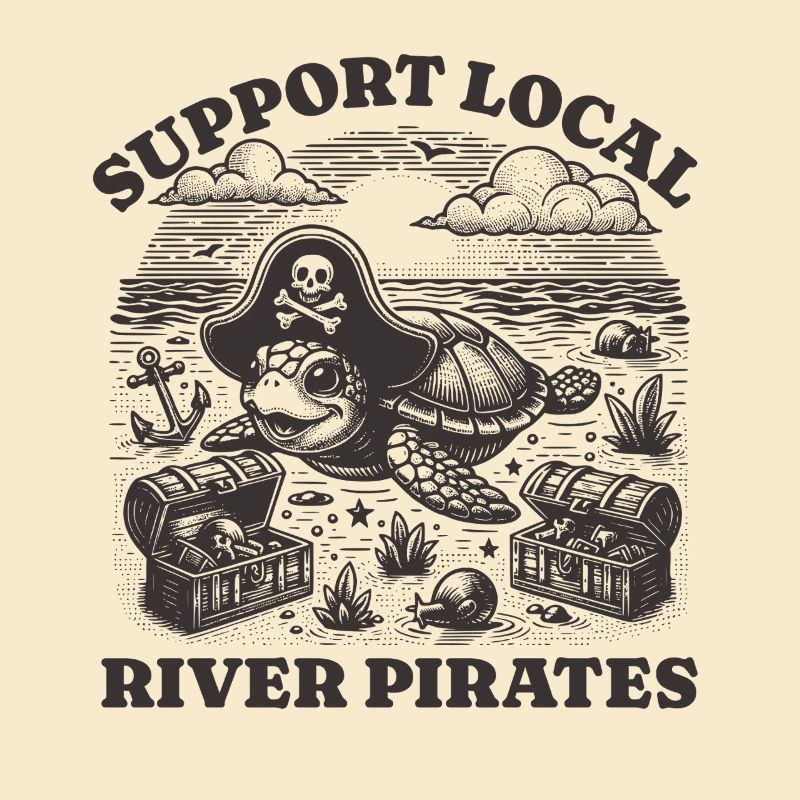 Support Local River Pirates Lustiges Turtle