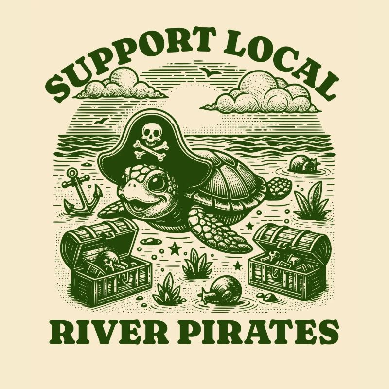 Support Local River Pirates Lustiges Turtle