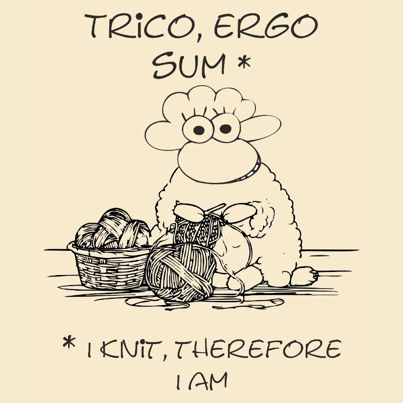I think, therefore i am Schaf für Handarbeitsfans