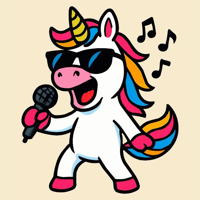 Licorne Chanteuse comique