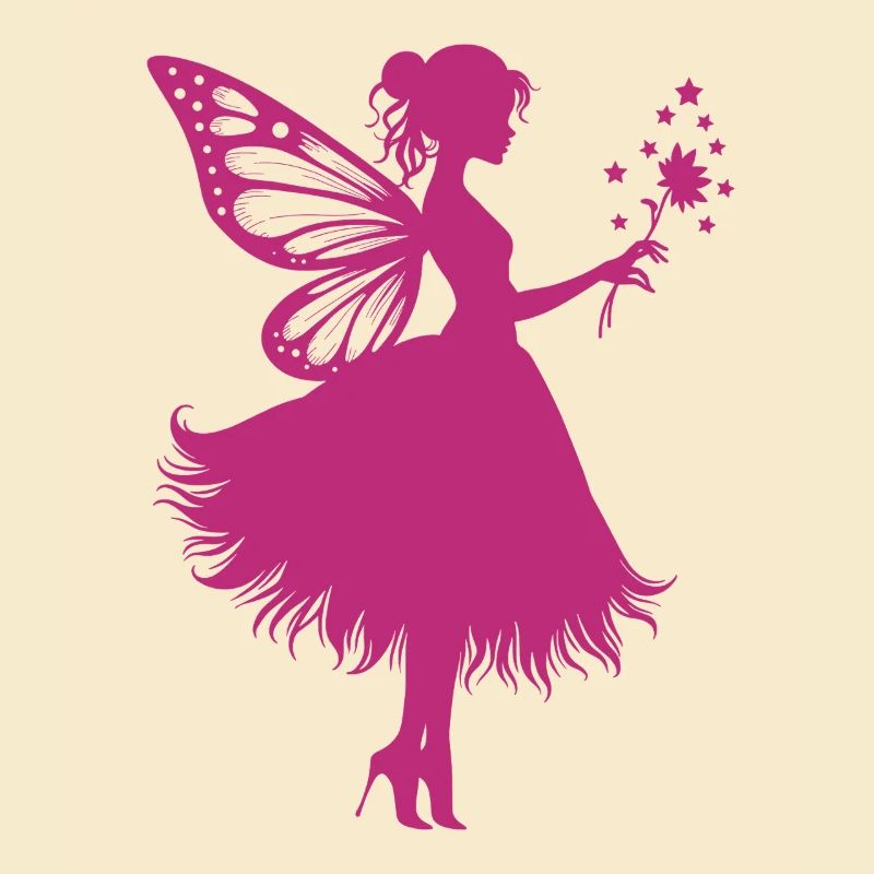 Fée magique avec fleur
