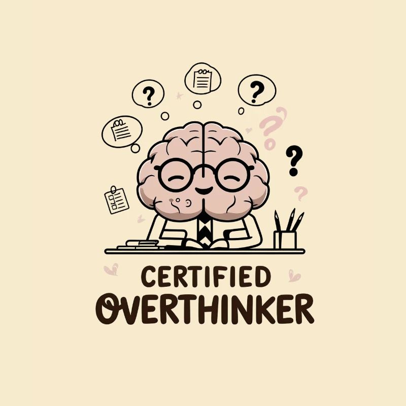 Certified Overthinker – Cute Brain
