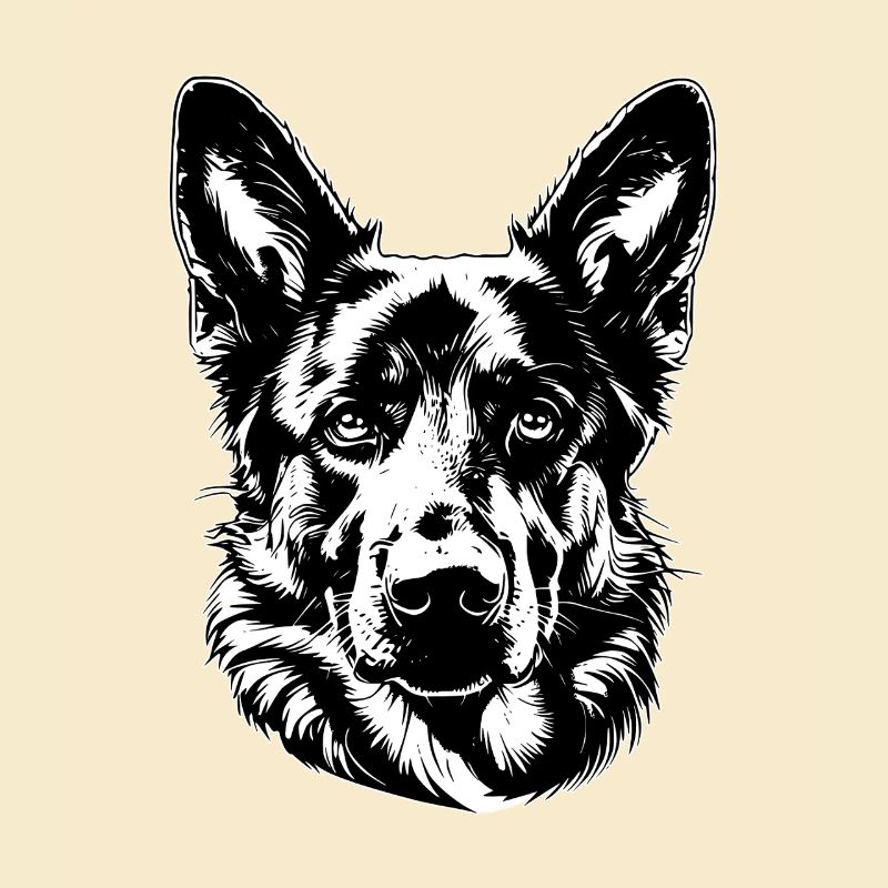 German Shepherd Drawing for Dog Lover