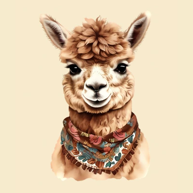 Alpaca Animal Design – Funny Graphic Illustration