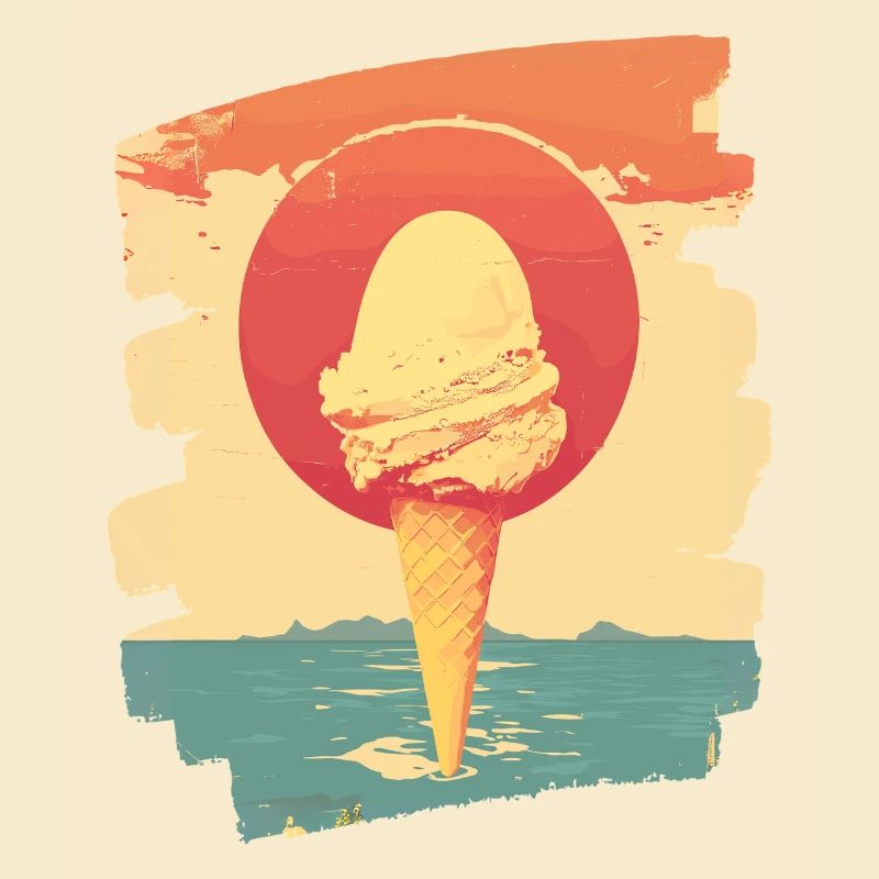 Eis und Eiscreme Kugel