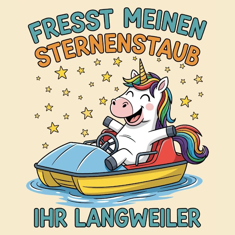 Einhorn Tretbootfahrt