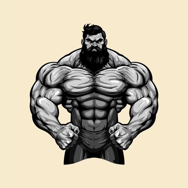 Muscles de combattant de bodybuilder
