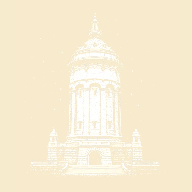 Mannheim's landmark at night