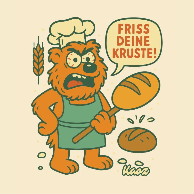 Wütender Bäcker Bär: Friss deine Kruste!