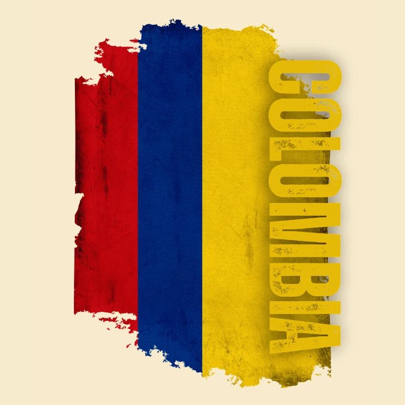 Drapeau vertical de la Colombie, j’aime la Colombie
