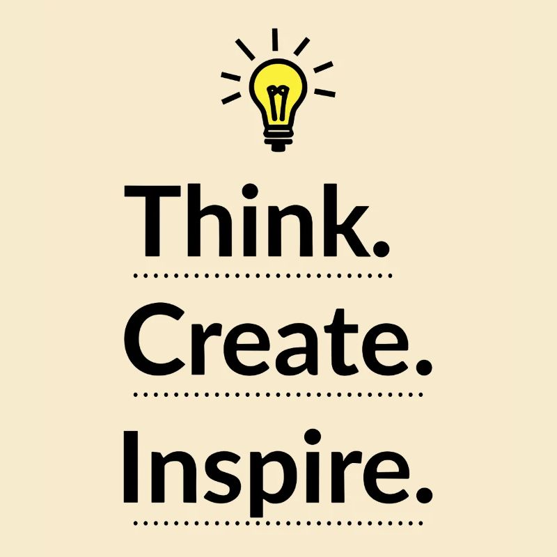 Think Create Inspire Light Bulb