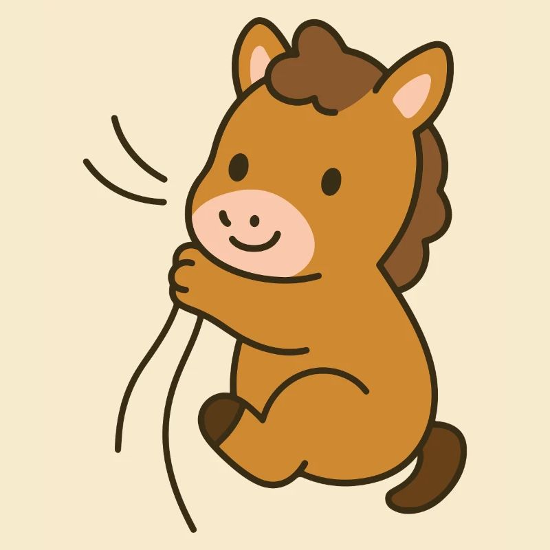 Cuddled foal
