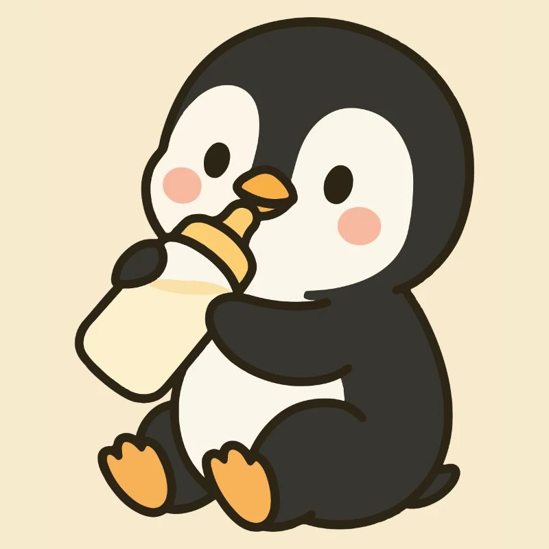 Fläschchen-Pinguin