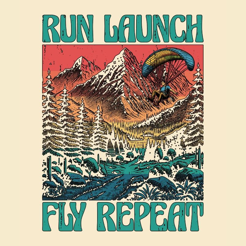 Paragliding Run Launch Fly Repeat Paramotoring