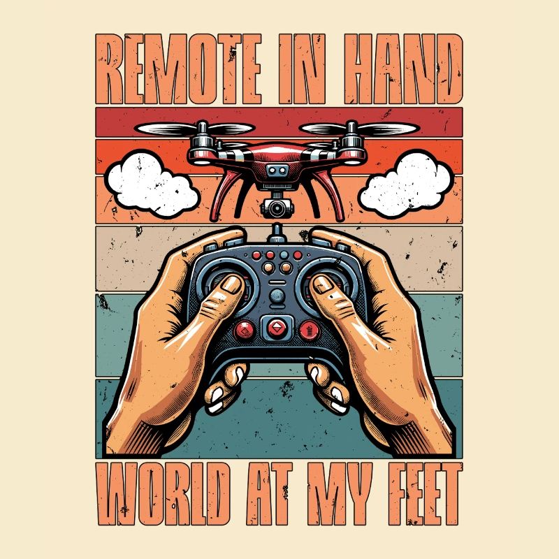 Drone Enthusiast Remote In Hand Drone Operator