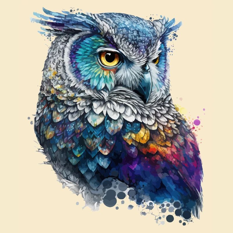 Aquarell Eule