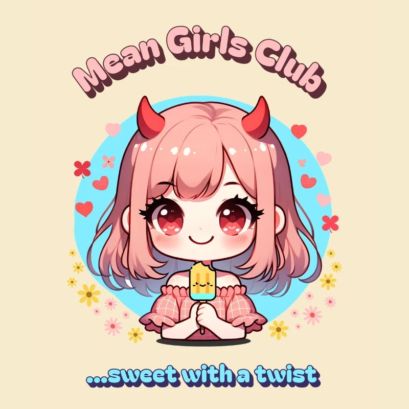 süßes Teufelchen gemeines Mädchen Kawaii Sommer