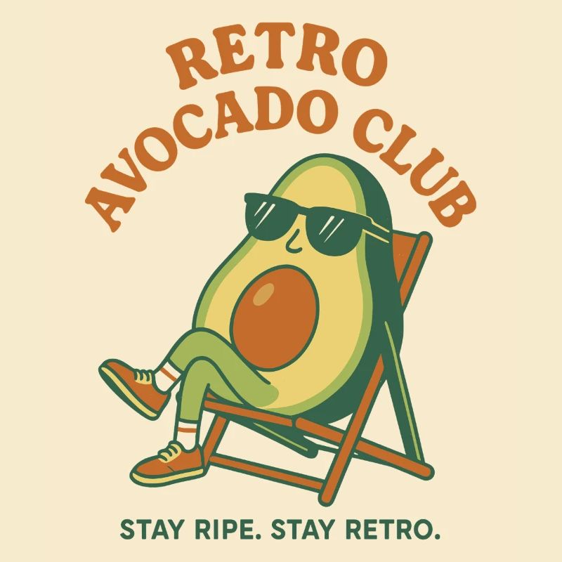 Avocat rétro avec lunettes de soleil