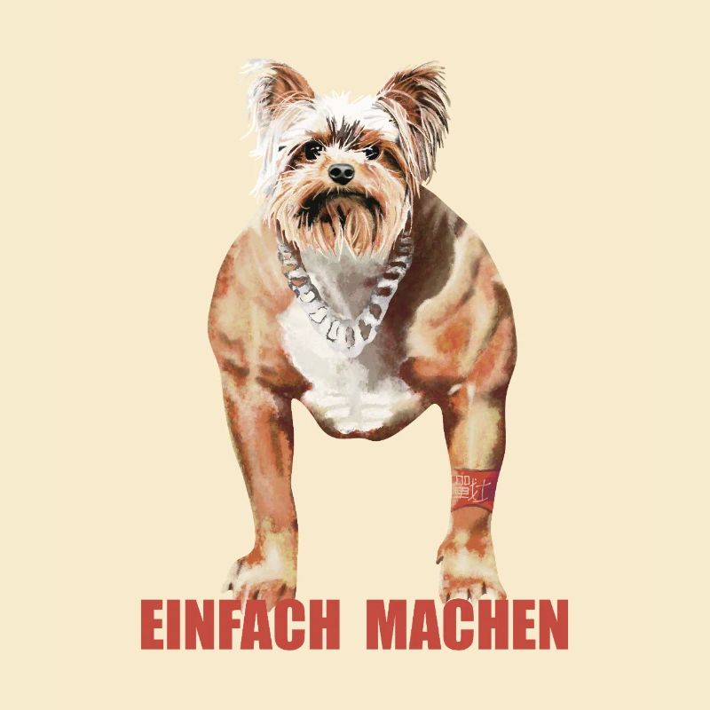 Humorvoller Doggynator mit Spruch