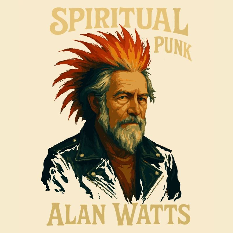 Spiritueller Punk Alan Watts Hemd