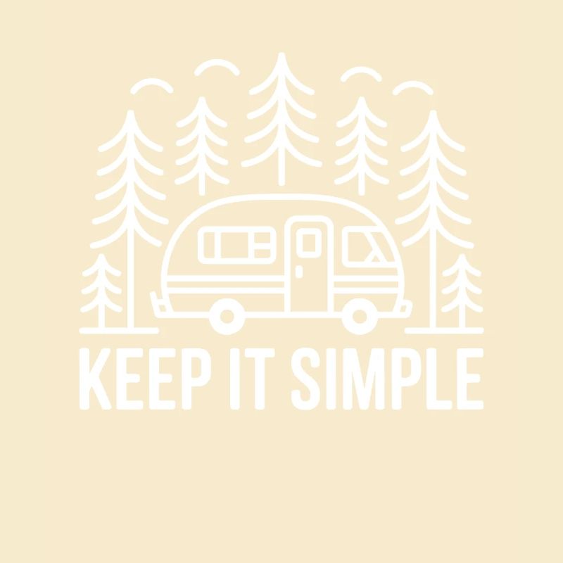 Keep It Simple Tent Camping Nature Mountains Minimalist