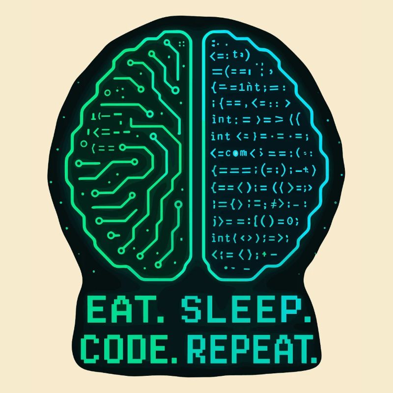 Eat Sleep Code Repeat Geek Design