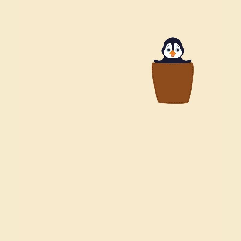Pinguin in Brusttasche