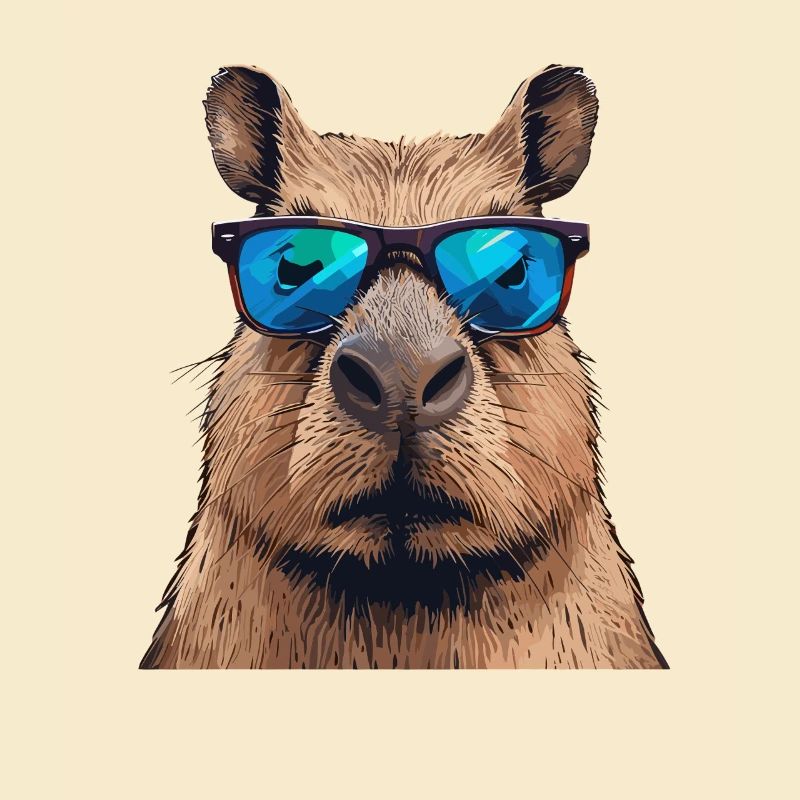 Cooles Capybara mit Sonnenbrille