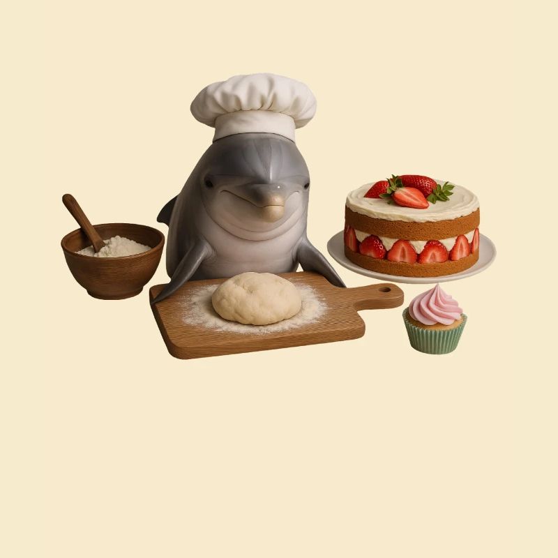 Delfin Backen Kuchen Brot