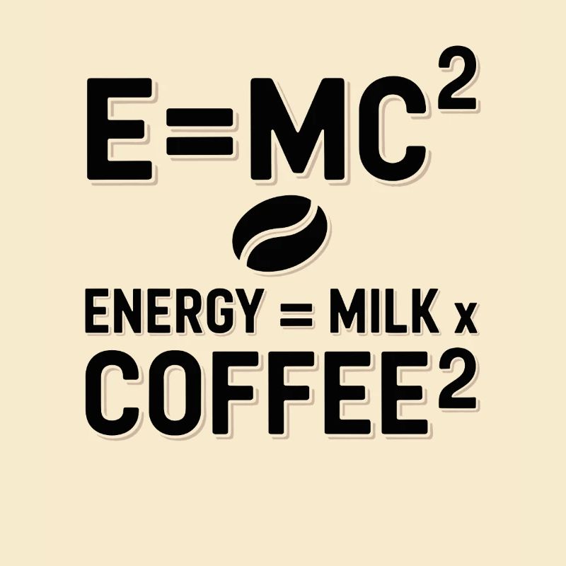E=MC2 Physik Spruch Koffein Nerd Energie Kaffee