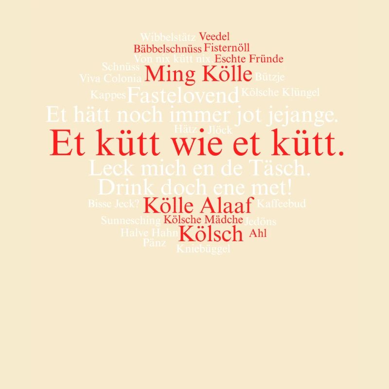 Cologne Kölsch Word Cloud Cologne Carnival Alaaf Kölle