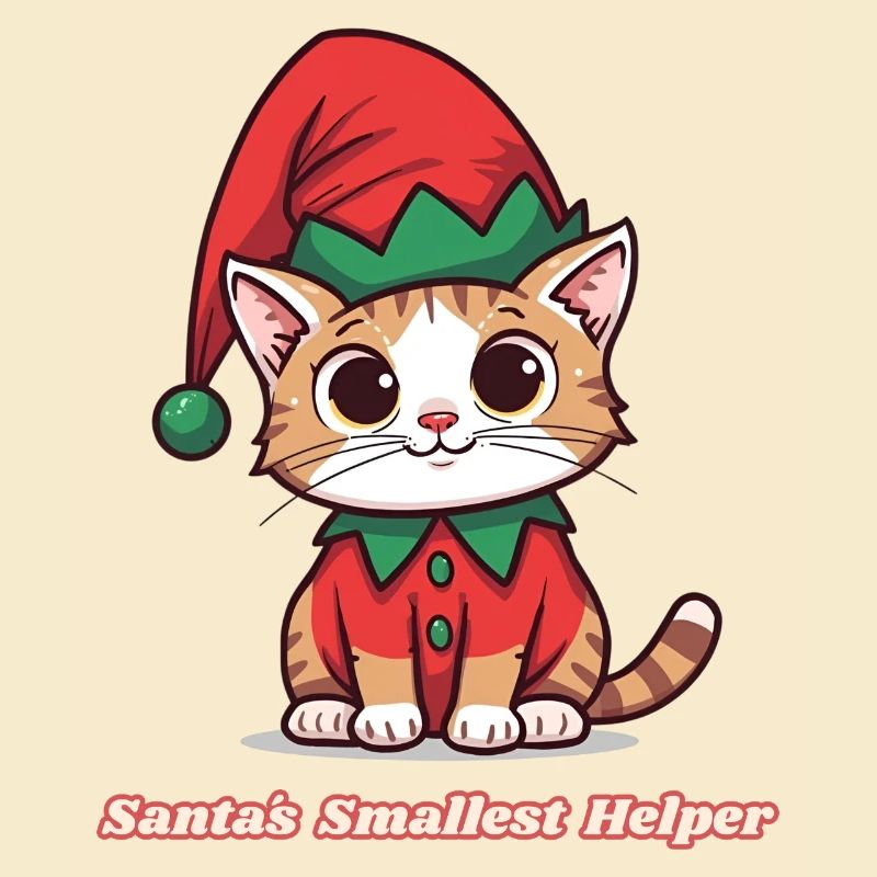 Chat de Noël – Le plus petit assistant du Père Noël