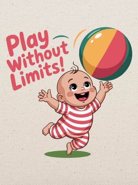 Verspieltes Baby mit Strandball-Design