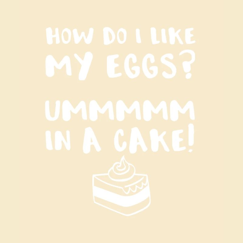 Whimsical Cake and Egg Puns Design
