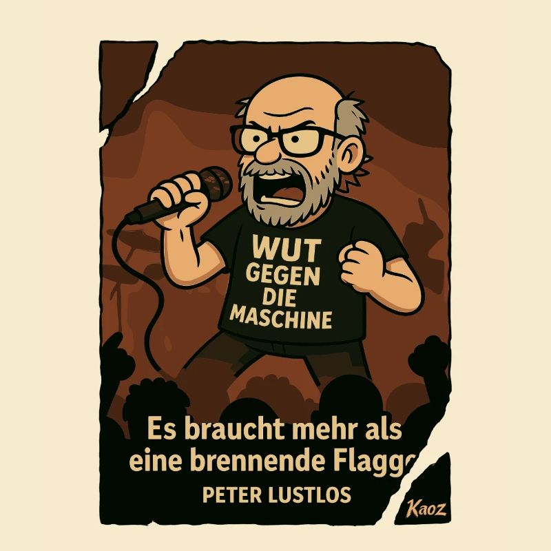 Manifestant Peter Listless avec micro