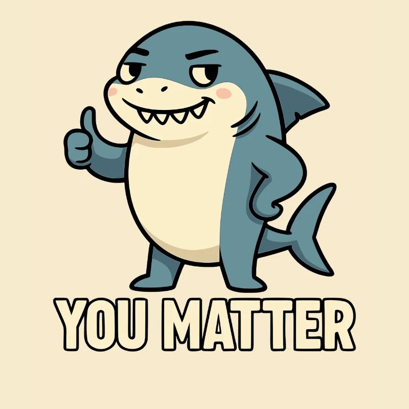 Requin charmant avec motivation de slogan