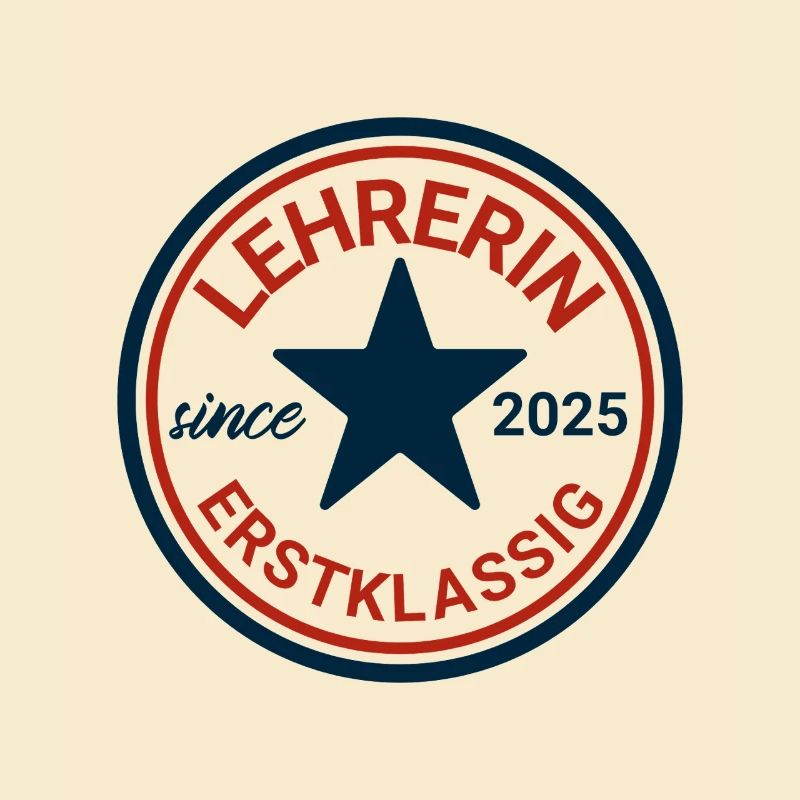 Logo d'enseignant avec étoile et design classique